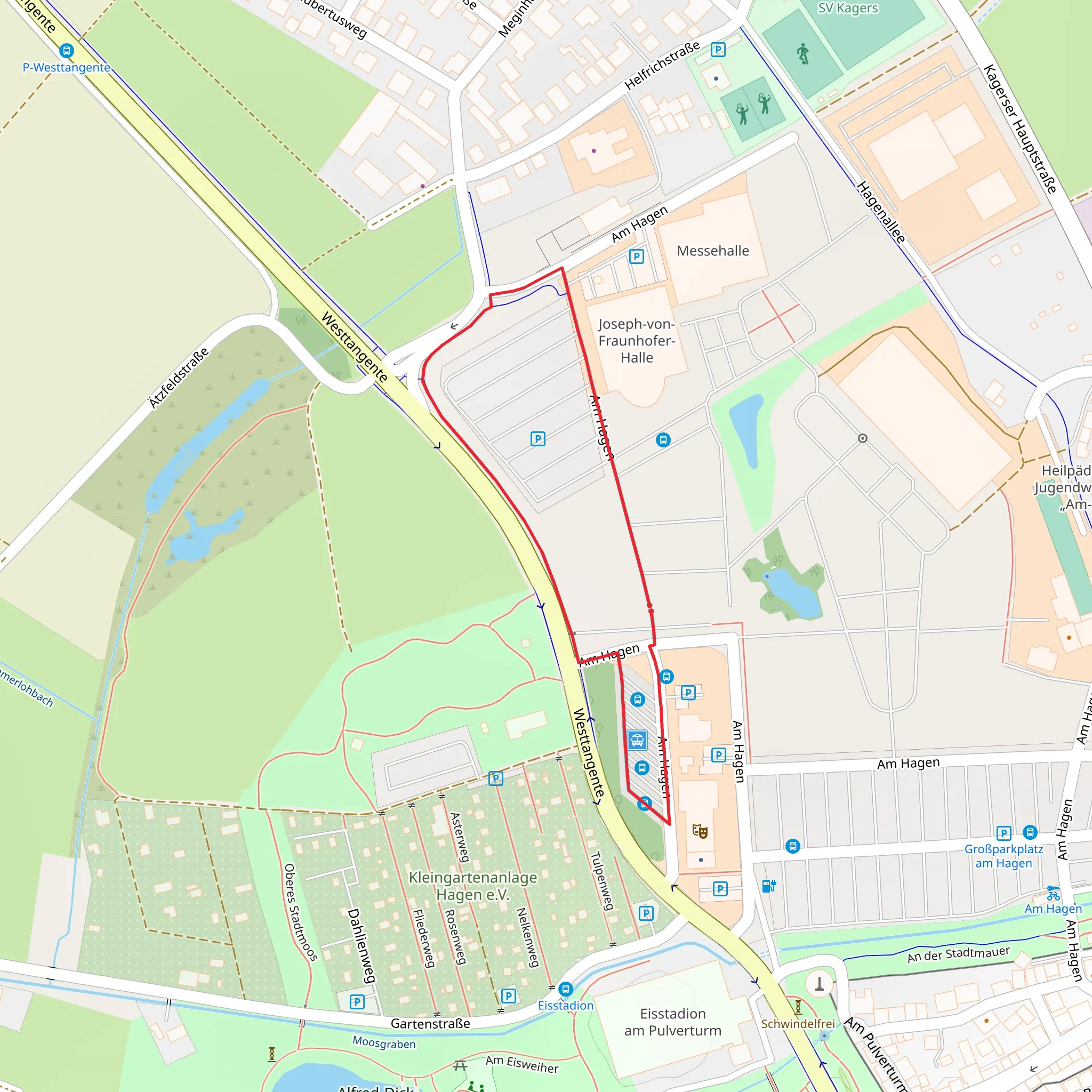 Am Hagen and Donau Panoramaweg Loop mobile static map