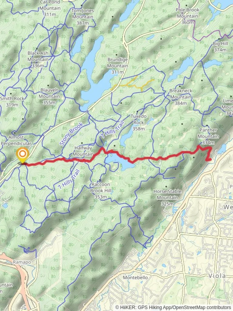 An image depicting the trail Pine Meadow Mountain and Pine Meadow Lake and its surrounding area.