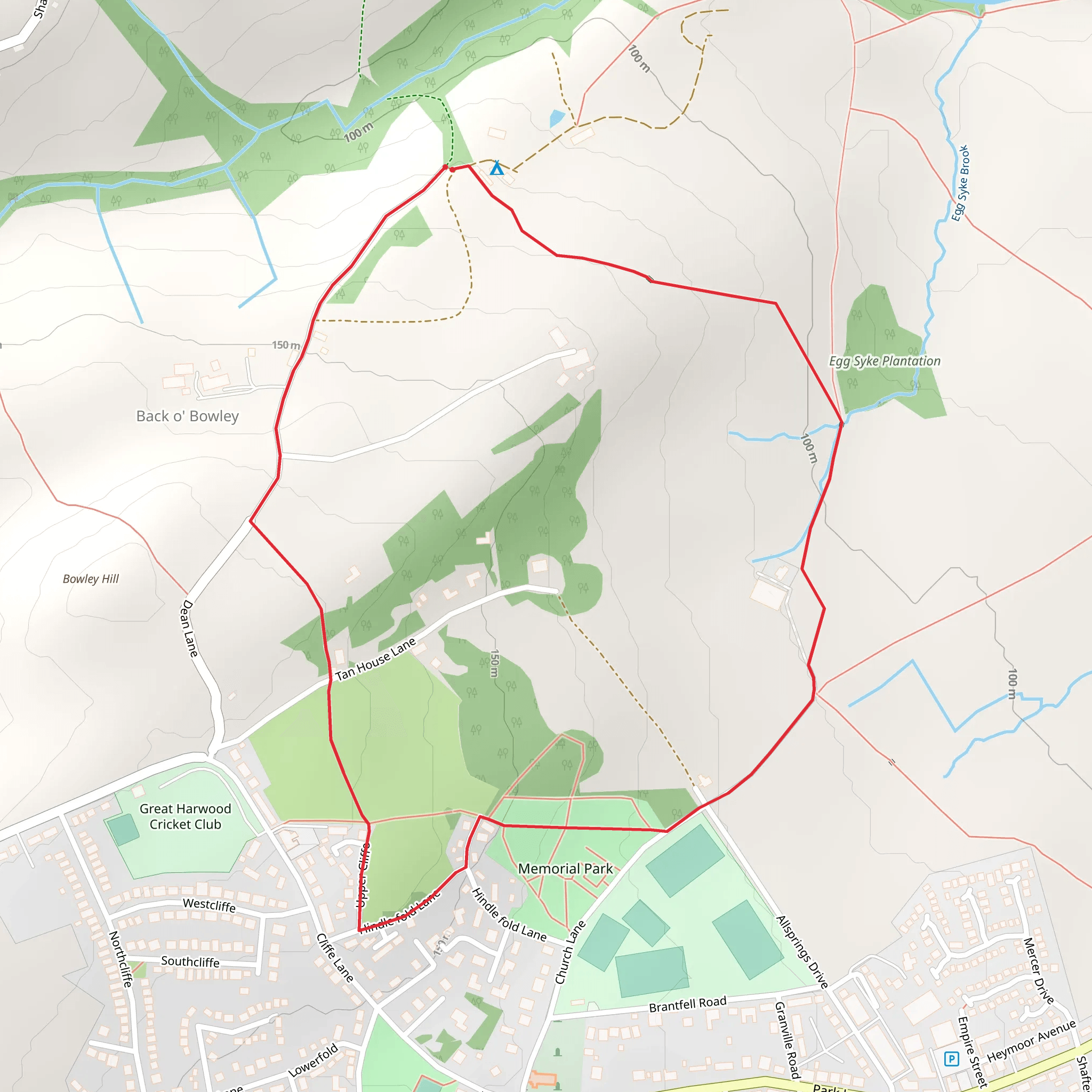 Bowley Scout Camp to Memorial Park Loop mobile static map