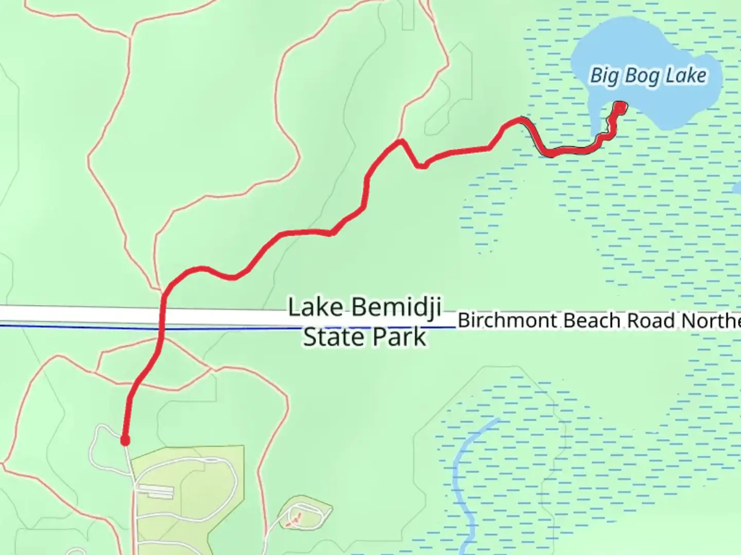 An image depicting the trail Old Logging and Big Bog Lake Walk and its surrounding area.