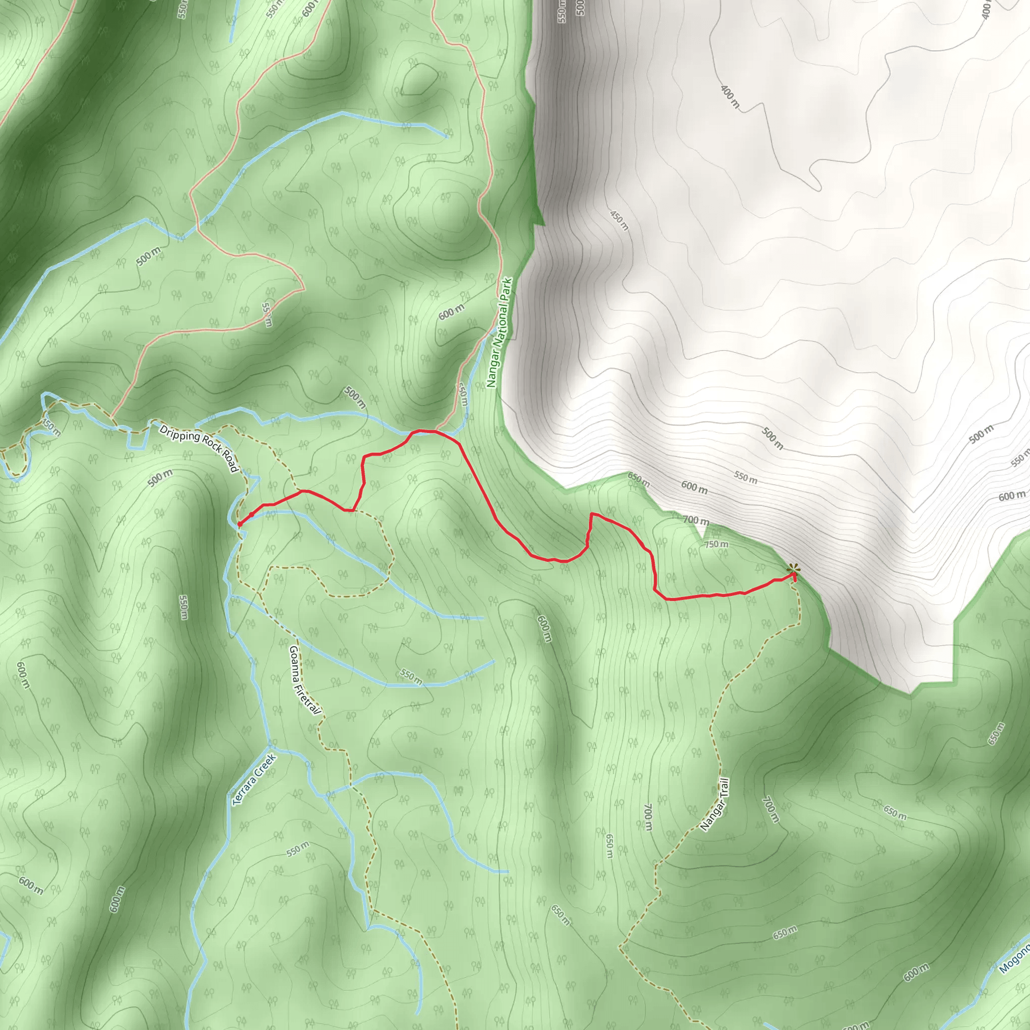 Mount Nangar Track mobile static map