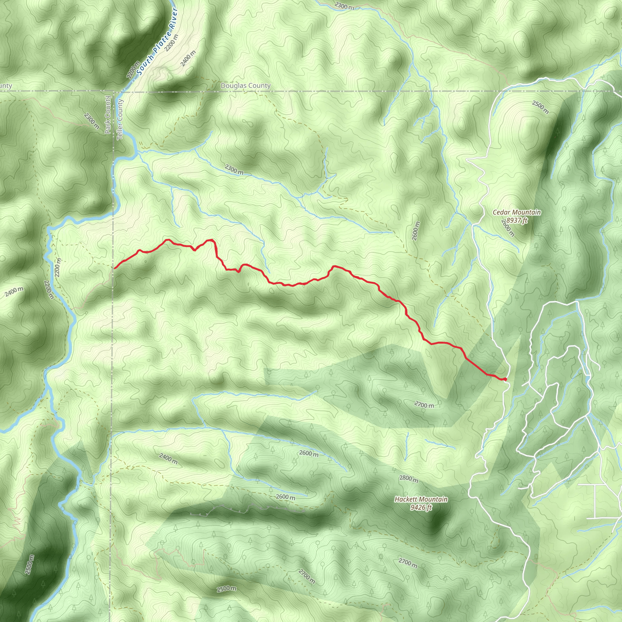 County Road 221 Longwater Out and Back mobile static map