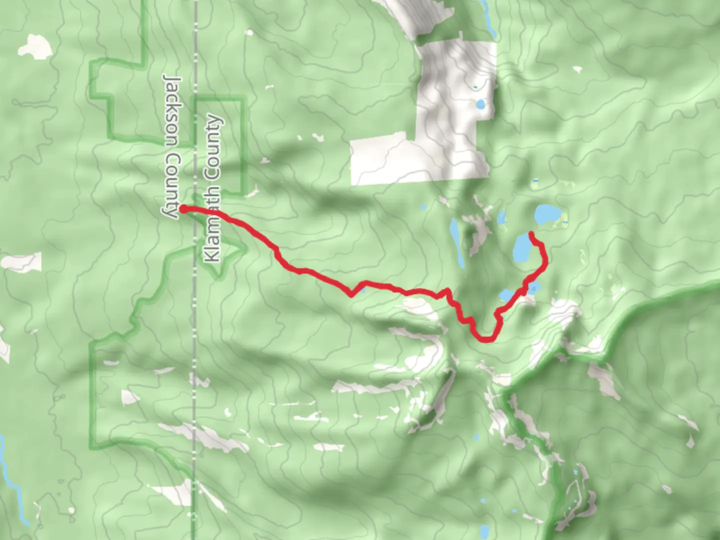An image depicting the trail Seven Lakes Basin via Seven Lake Trail 981 and its surrounding area.