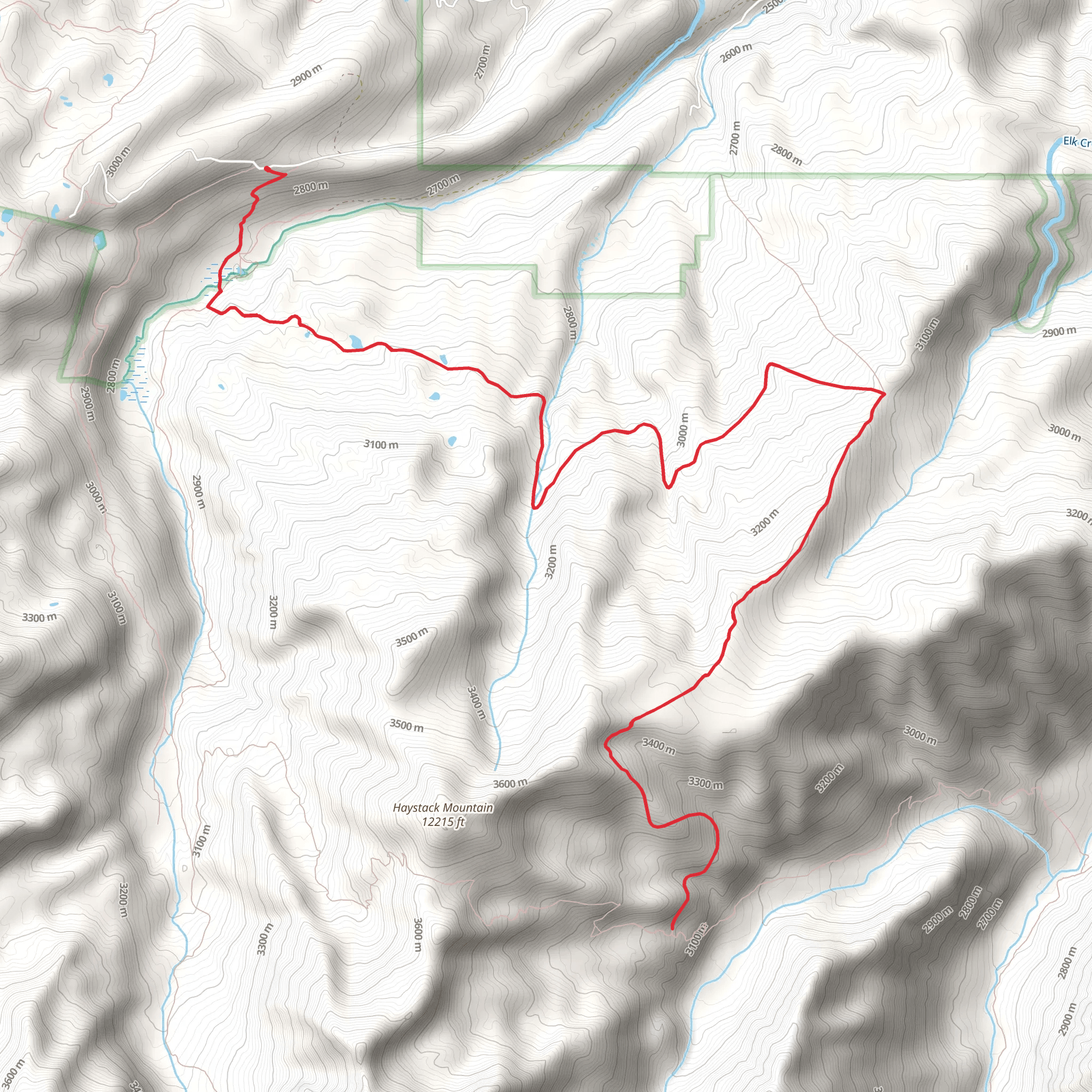 Nickelson Creek via Capitol Creek Trail mobile static map