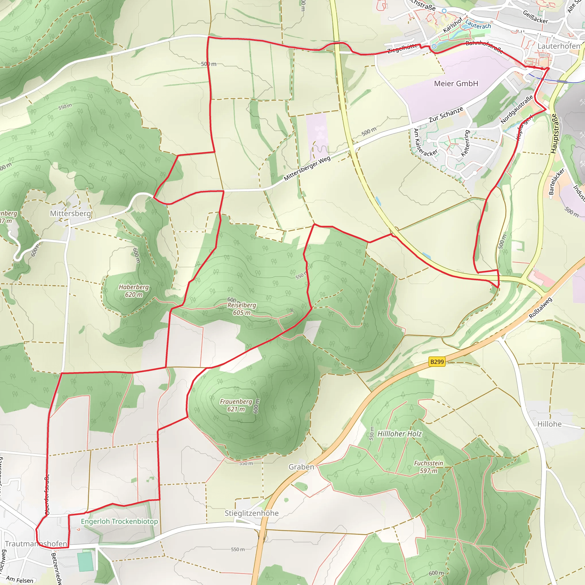 Rundweg Lauterhofen LTH5 mobile static map