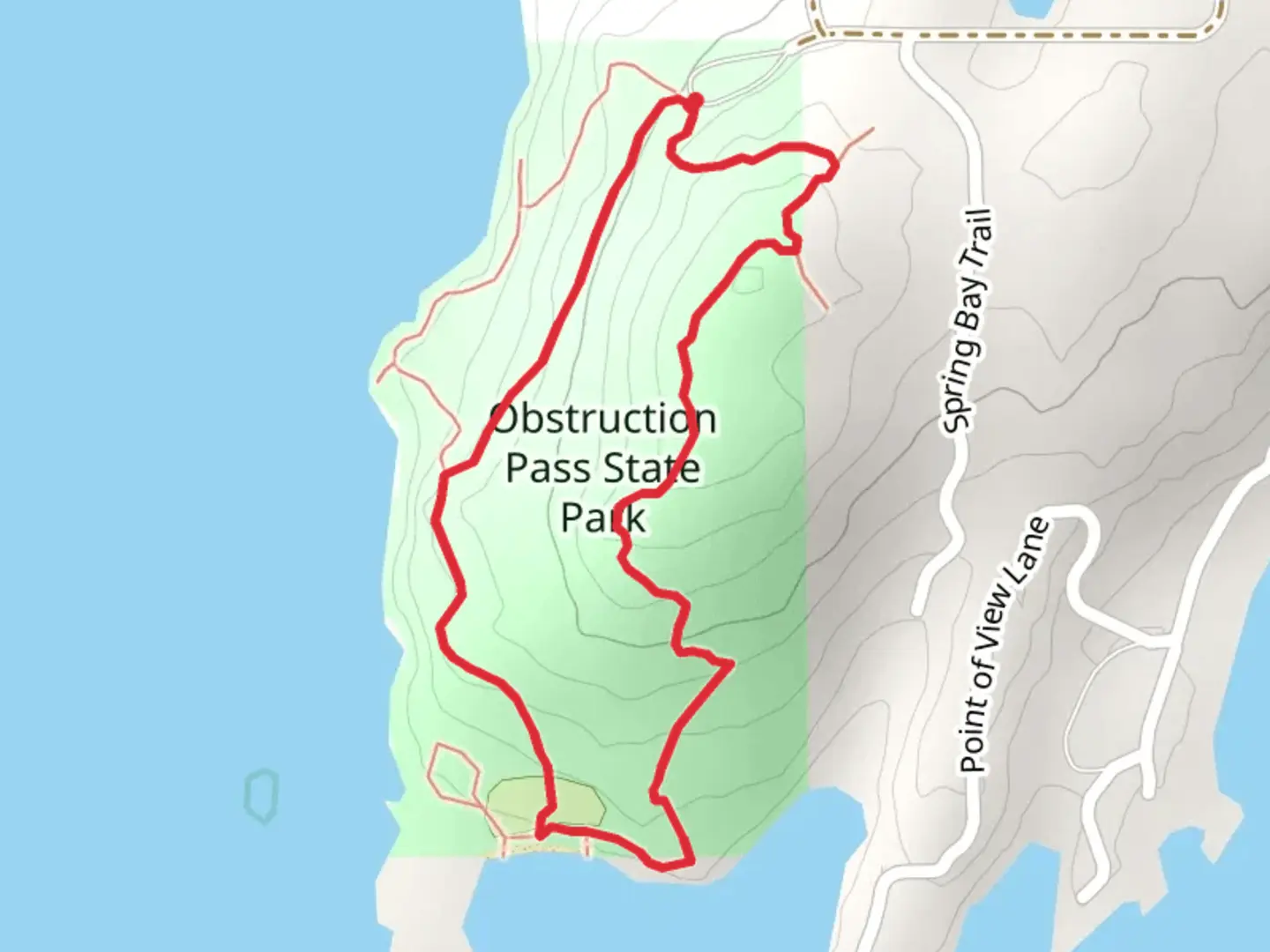 An image depicting the trail Highlands and Camp-Beach Loop Trail and its surrounding area.