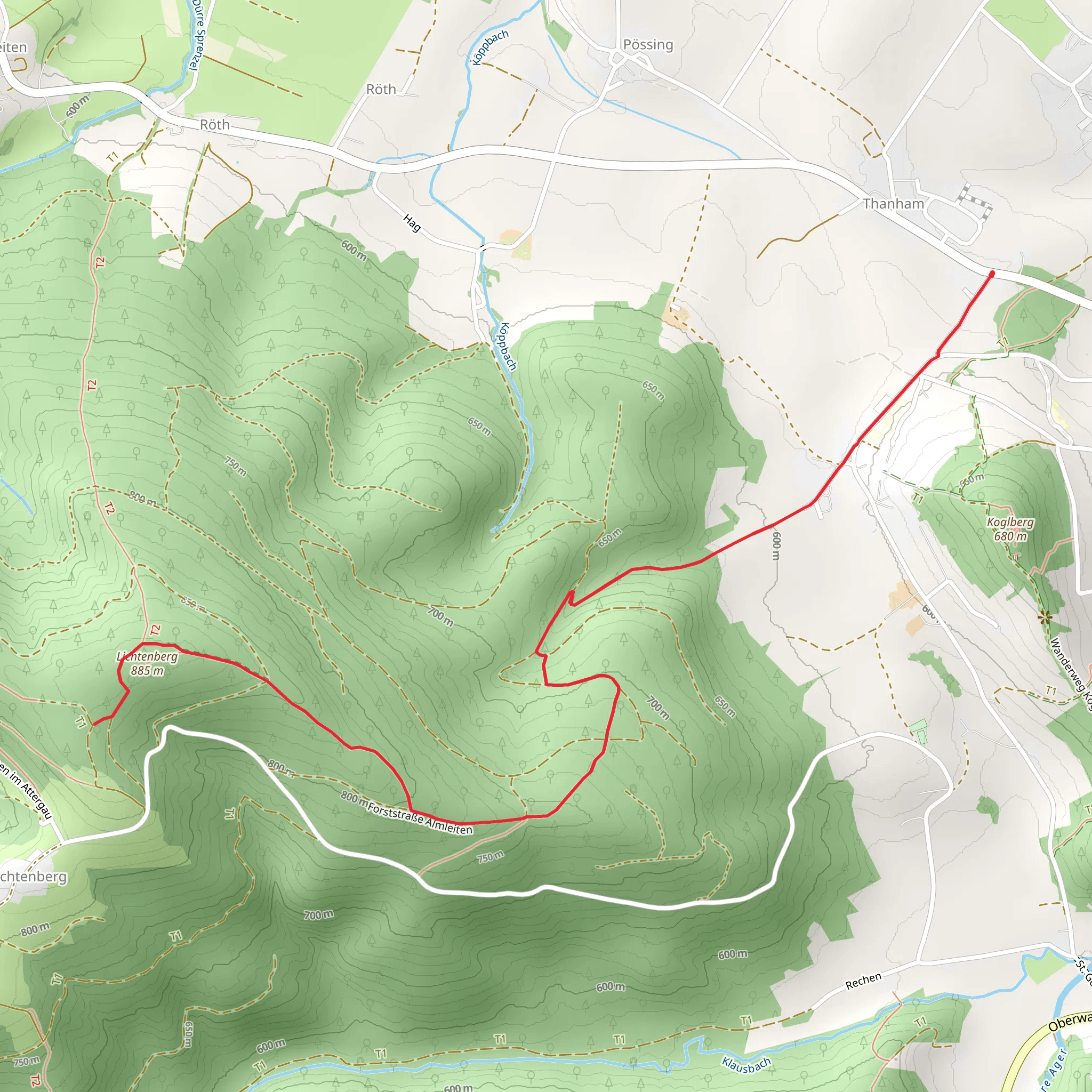 Lichtenberg Hike mobile static map