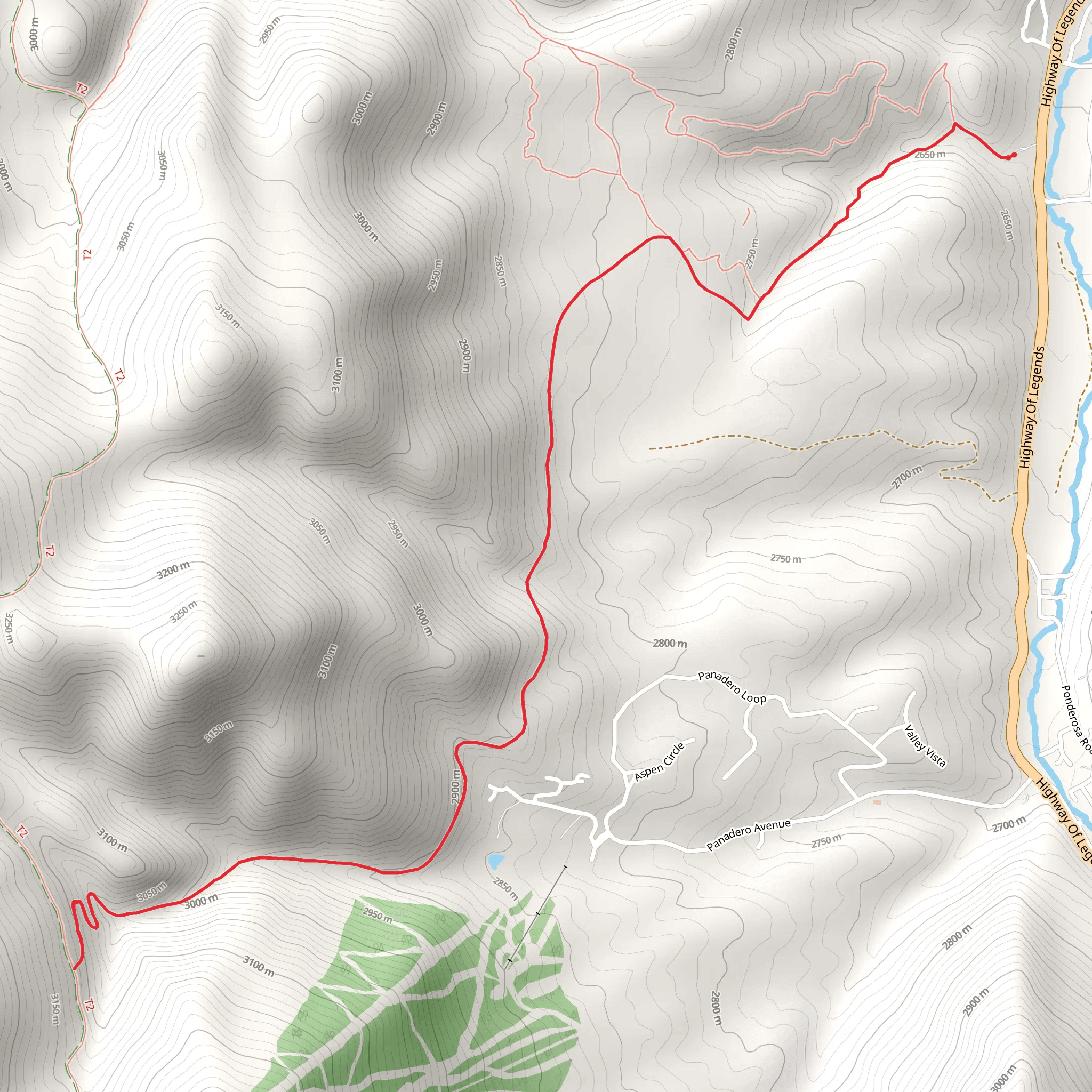 Baker Creek Trail mobile static map