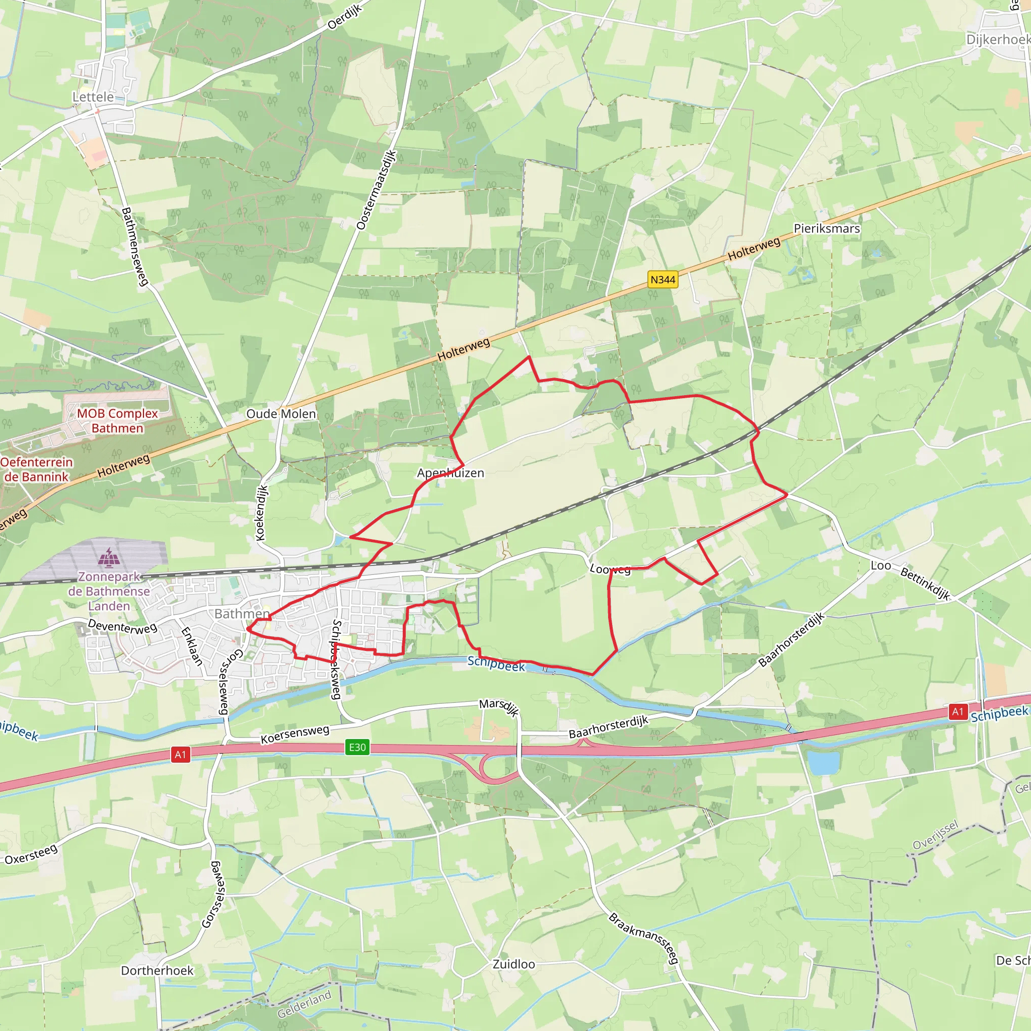 Schipbeekpad and Apenhuizerenk Weg Loop mobile static map