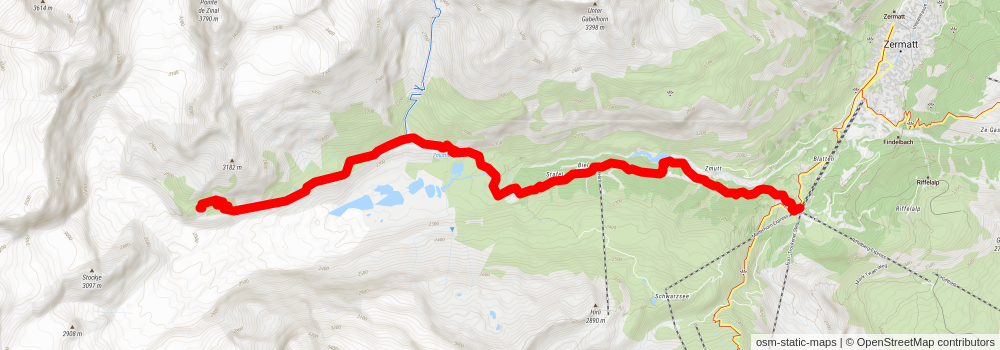Hike to the Schönbiel Hut Nr 29a stage 2 Map