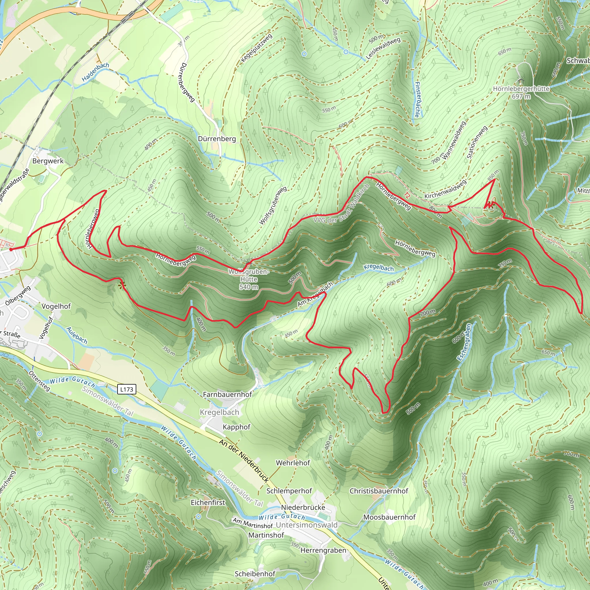 Vorderer Hoernlewald - Am Umsetzer and Elme - Am Hoernlepfad mobile static map