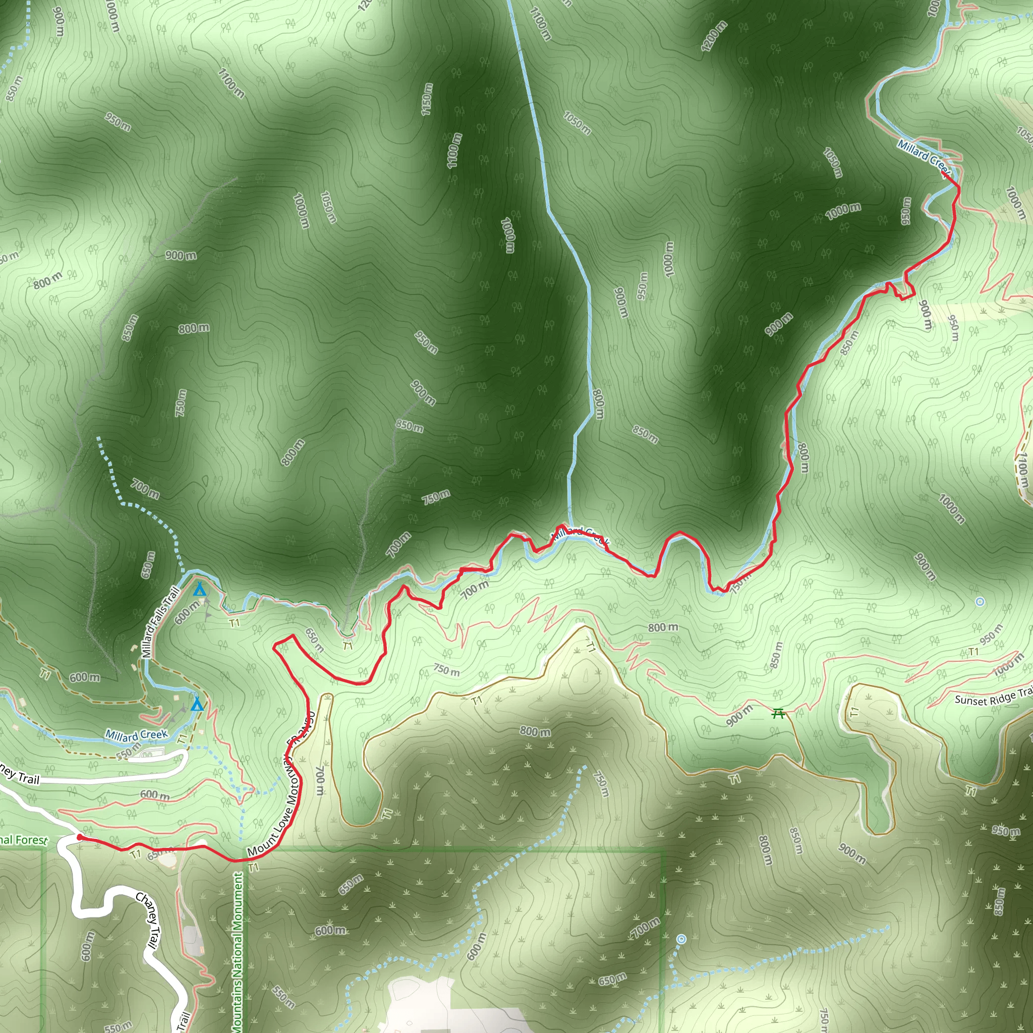 Dawn Mine Trail mobile static map