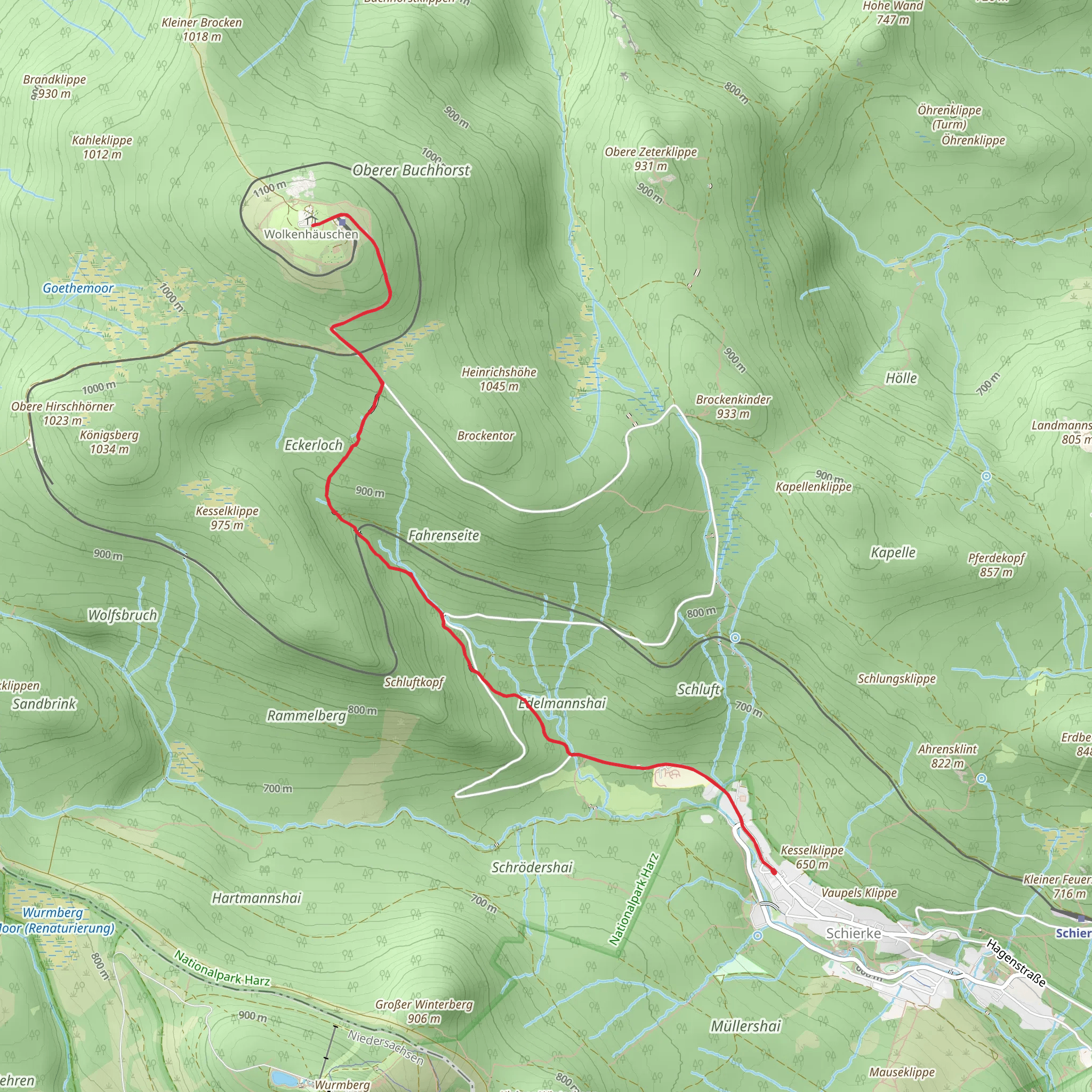 Brocken via Teufelsstieg mobile static map