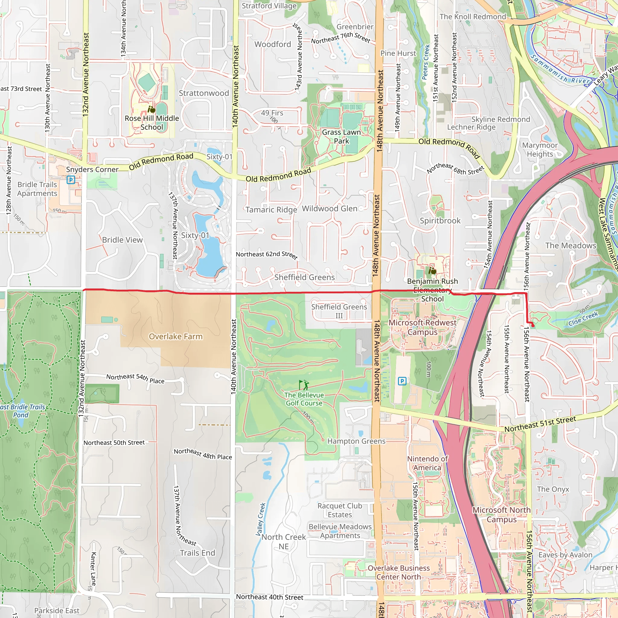 Bridle Crest Trail mobile static map
