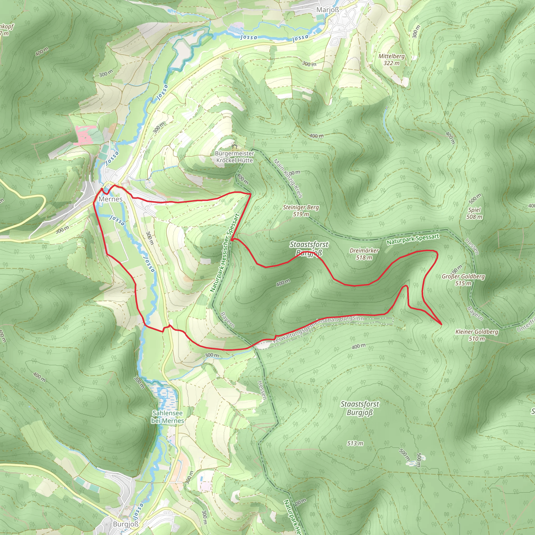 Mernes Wanderweg Schmetterling mobile static map