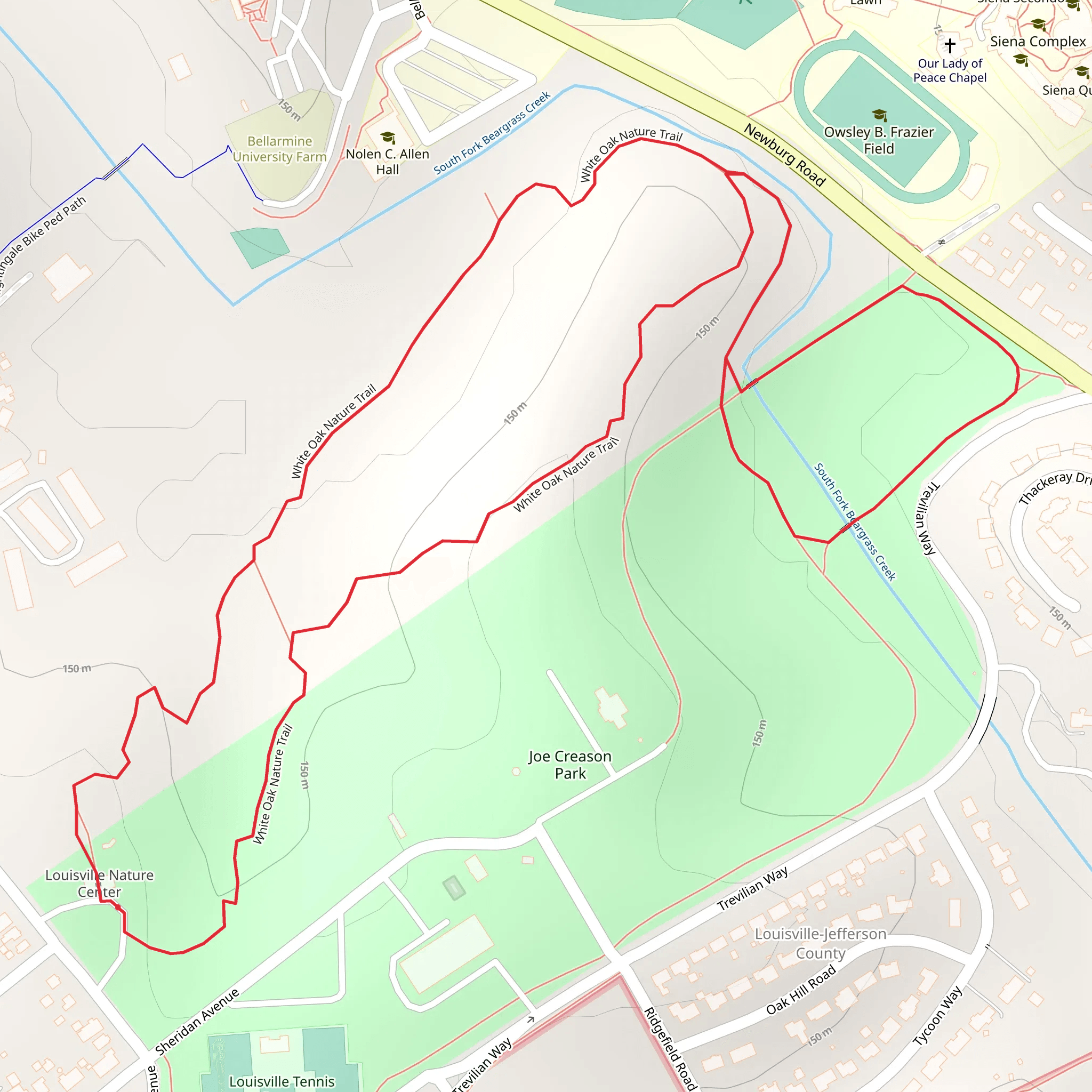 White Oak Nature Loop Trail mobile static map