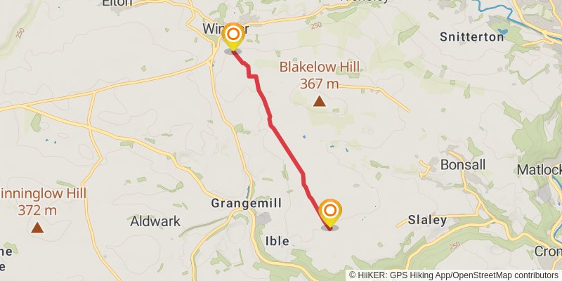 Limestone Way alt 1 Map