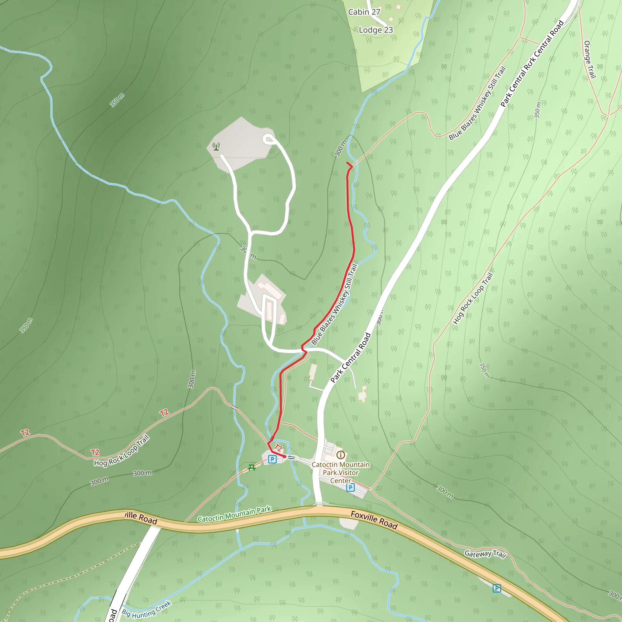 Blue Blazes Whiskey Still Trail mobile static map