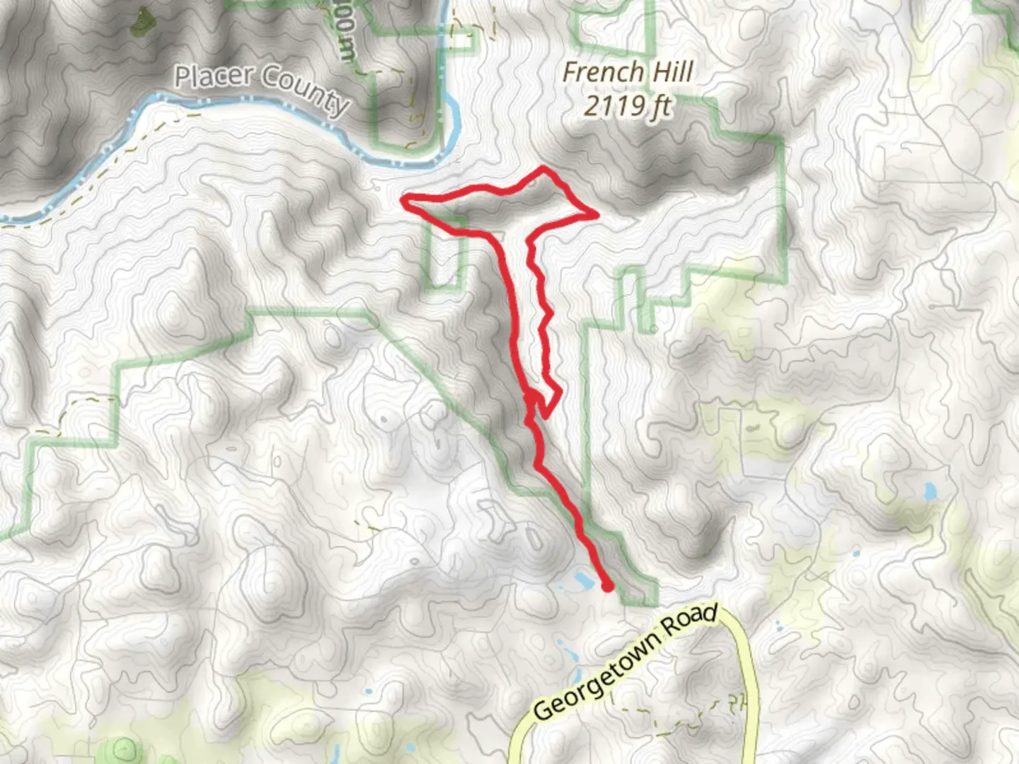 An image depicting the trail American Canyon, Wendell T Robie and Dead Truck Loop Trail and its surrounding area.