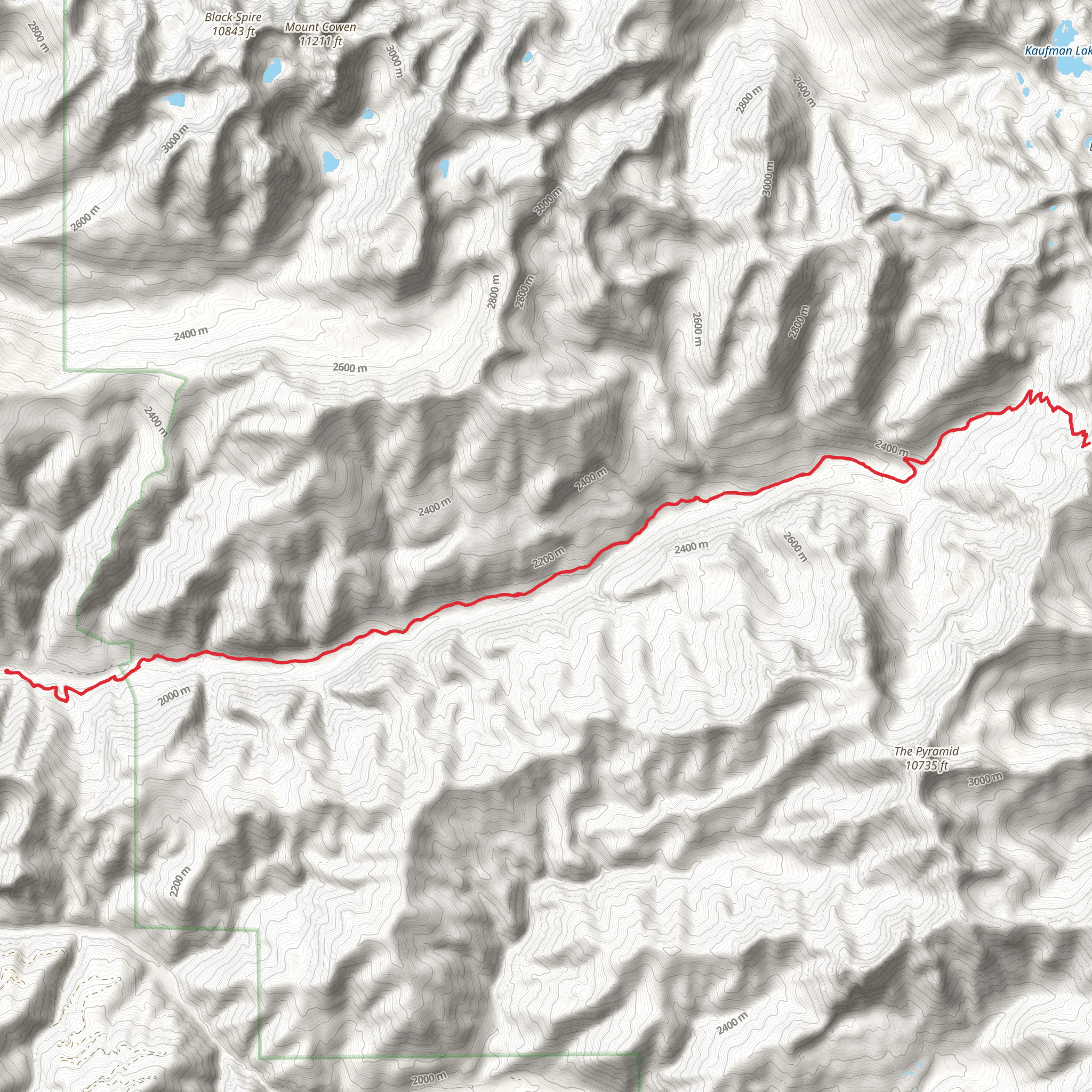 East Fork Mill Creek Trail mobile static map
