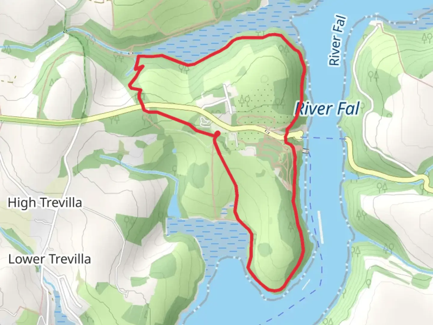 An image depicting the trail South Wood, North Wood and Namphillows Wood Loop and its surrounding area.