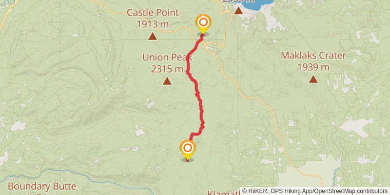 Pacific Crest Trail - Mount Hood To Mount Mcgloughlin stage 27 Map