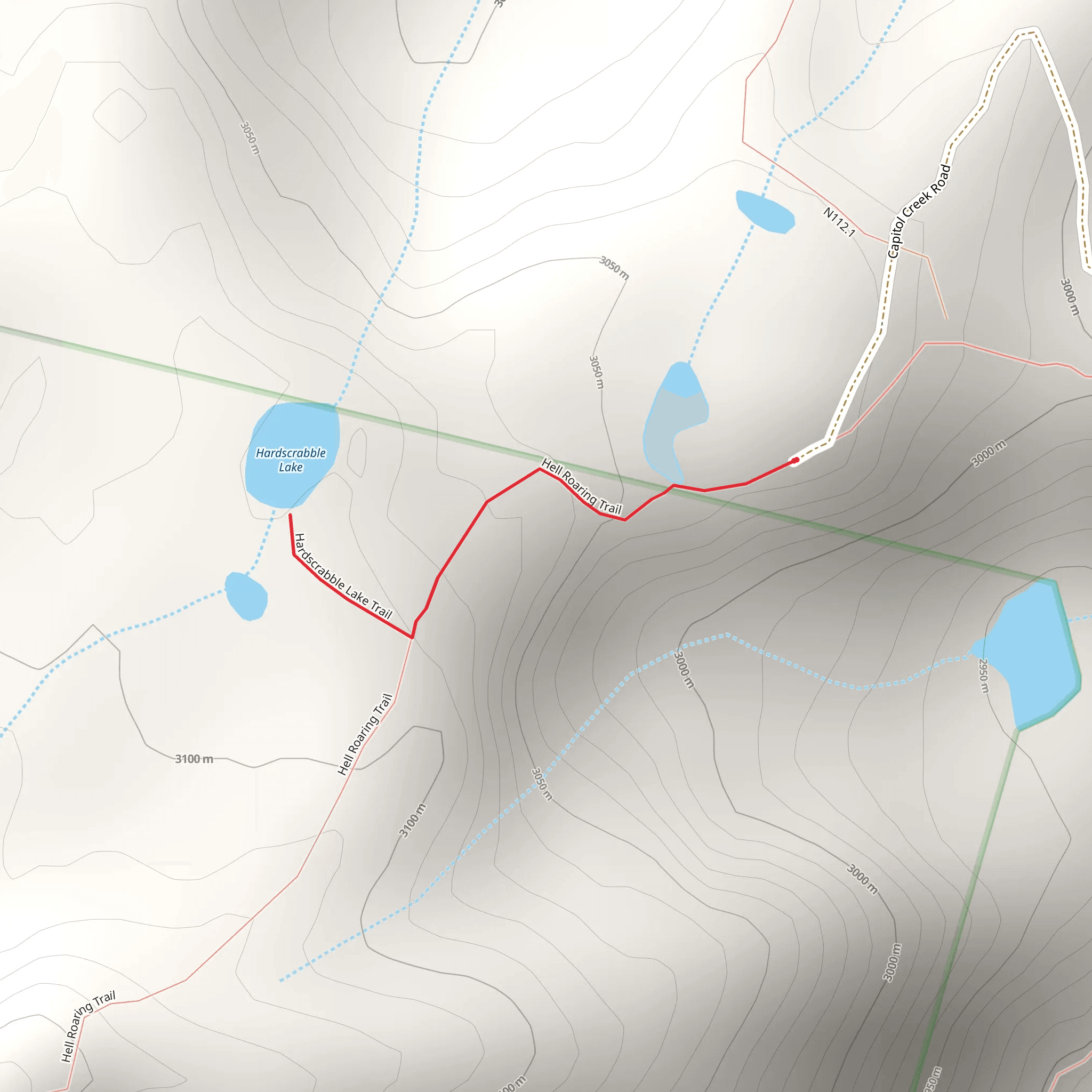 Hardscrabble Lake Trail mobile static map
