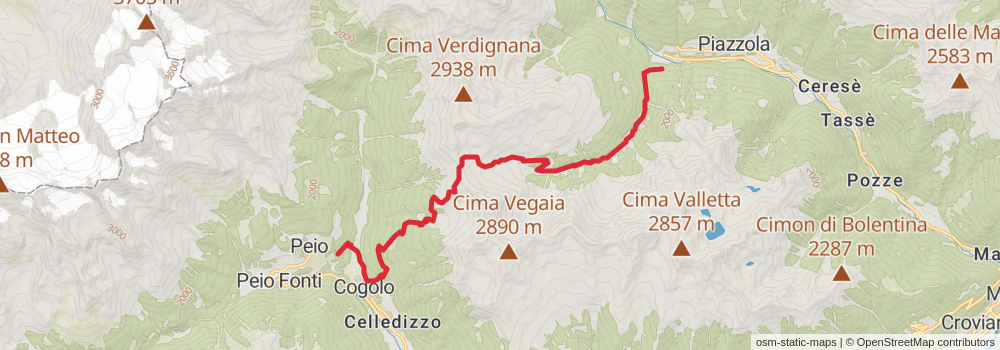 Sentiero Italia - Alps Section stage 59 Map