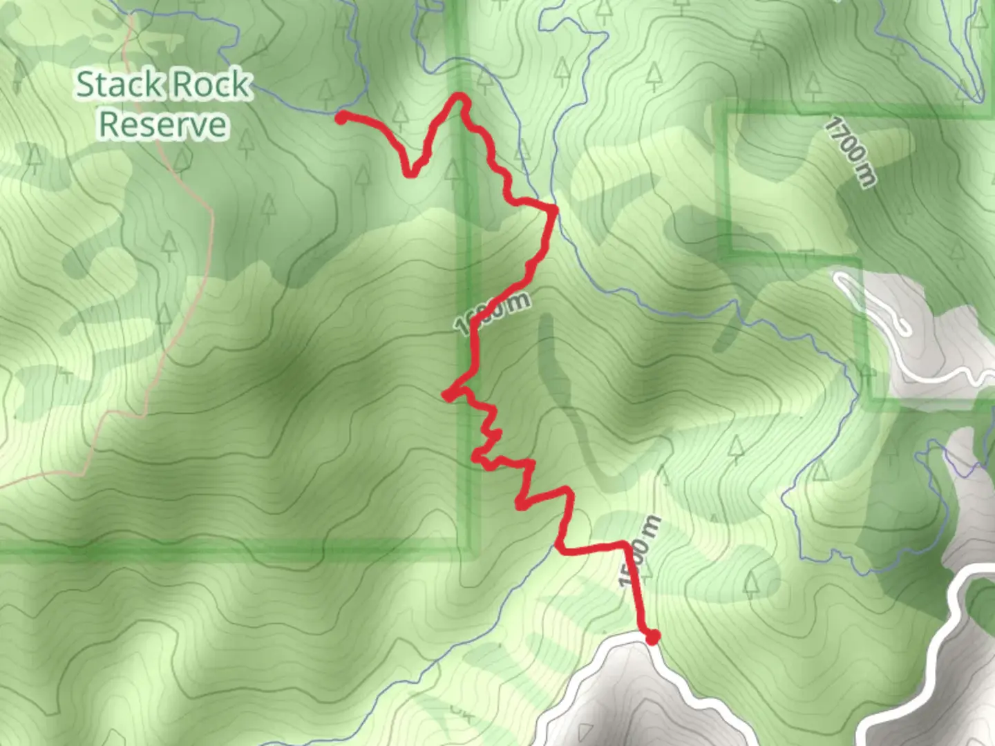 An image depicting the trail shorter sweet connie to stack rock and its surrounding area.