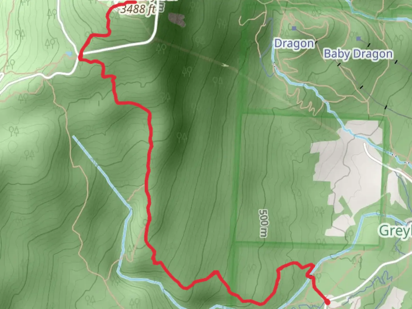 An image depicting the trail Mount Greylock from West Mountain Road and its surrounding area.
