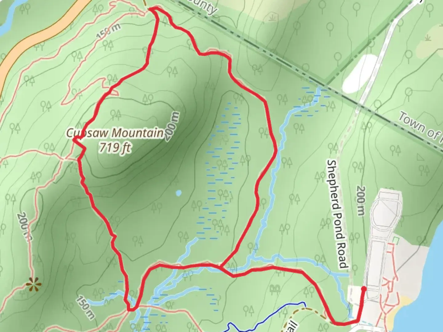 An image depicting the trail Ringwood-Ramapo and Cooper Union Yellow Loop Trail and its surrounding area.