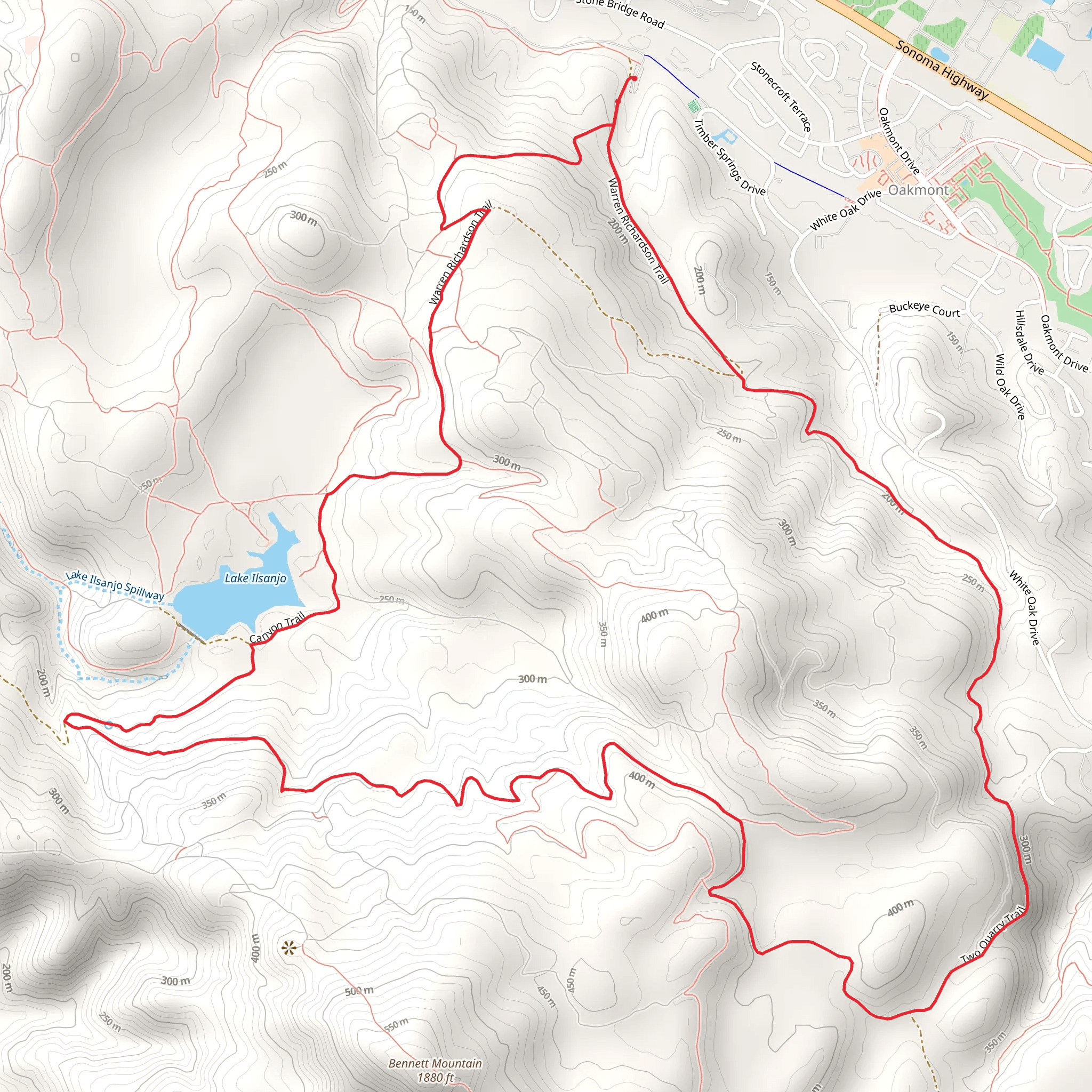 Lake Ilsanjo via Two Quarry and Marsh Trail mobile static map