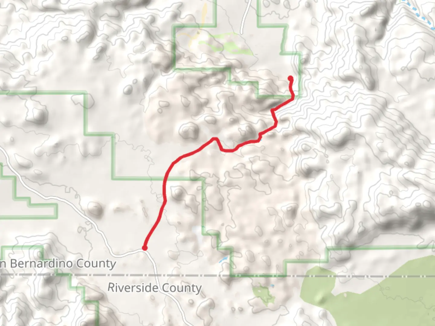 An image depicting the trail Willow Hole Trail and Wonderland Ranch Wash and its surrounding area.