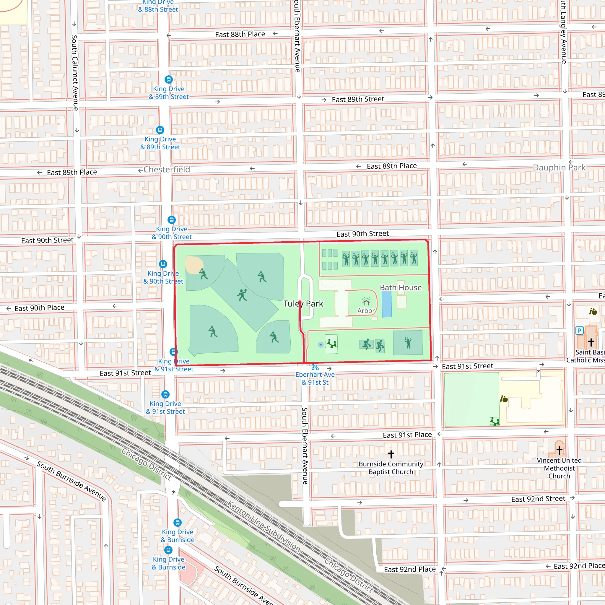 Tuley Park Loop mobile static map