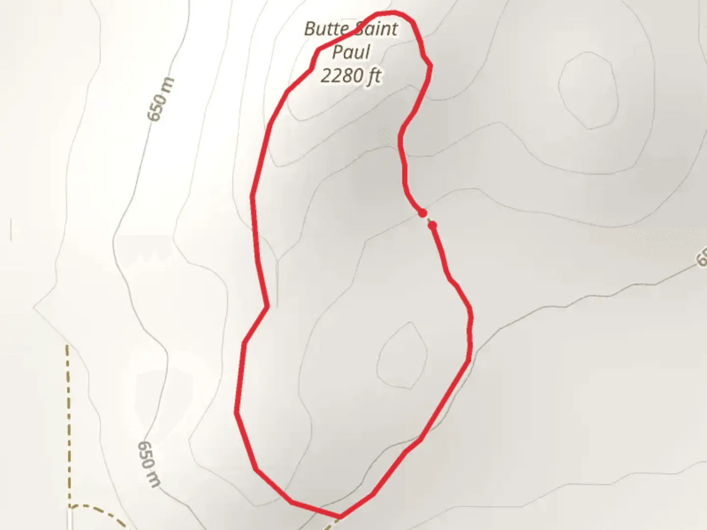 An image depicting the trail Butte Saint Paul Loop and its surrounding area.