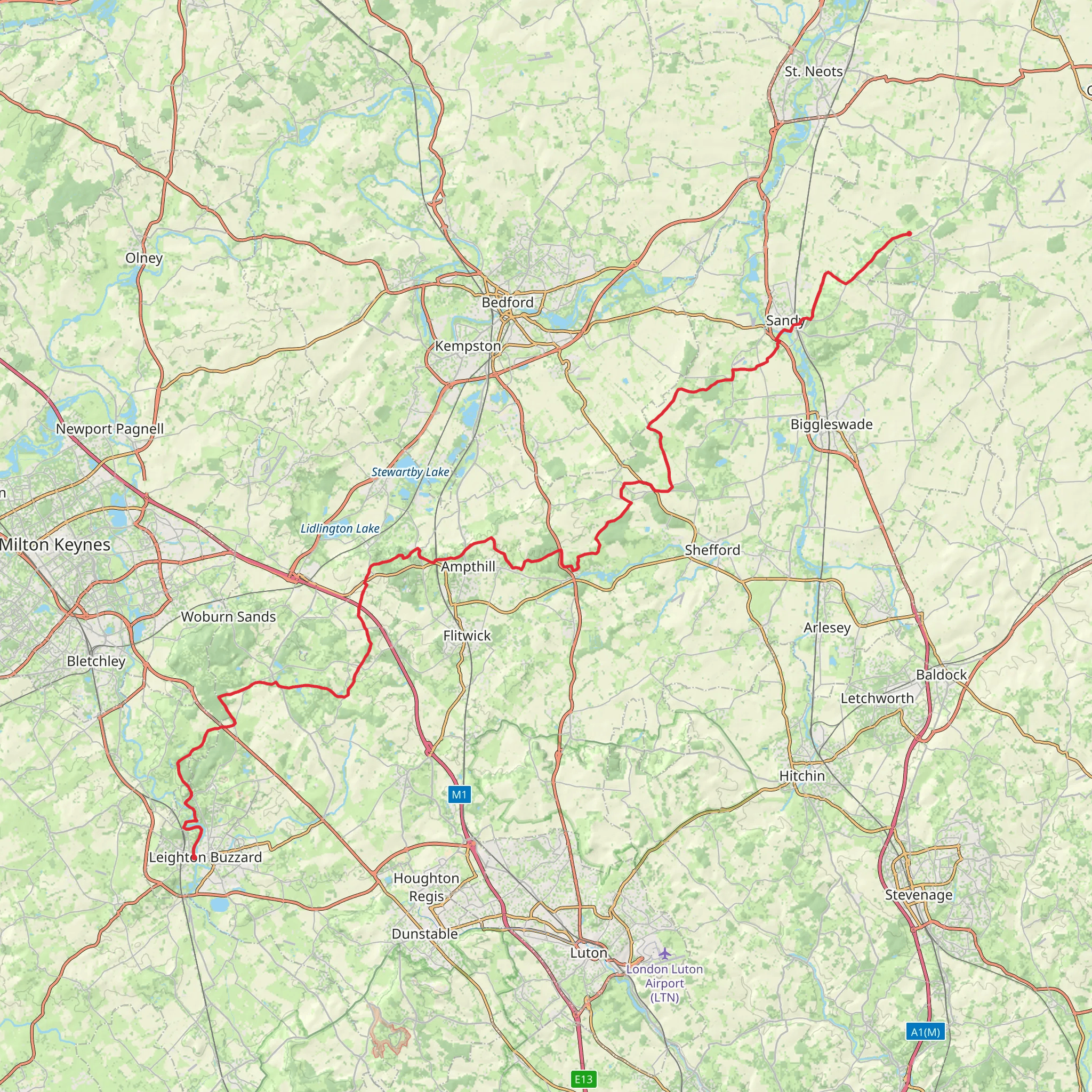 Greensand Ridge Walk mobile static map