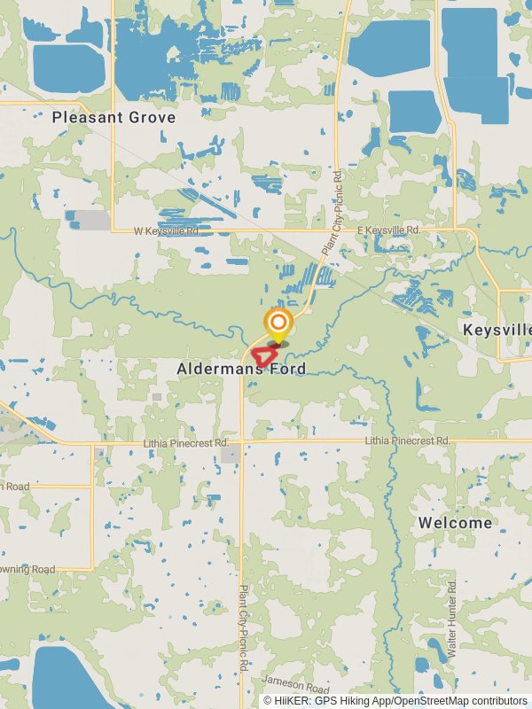 Alderman's Ford Park Loop mobile static map