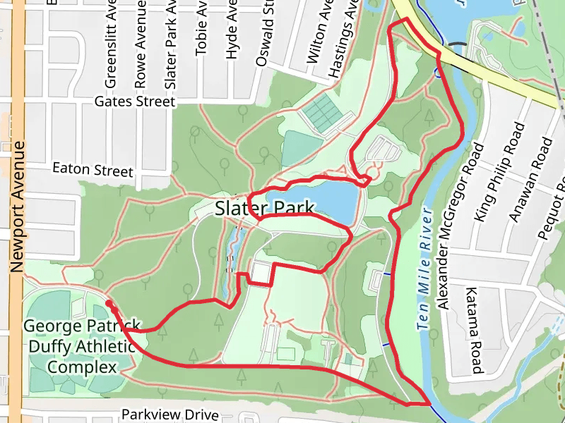 Slater Park Fishing Pond Loop