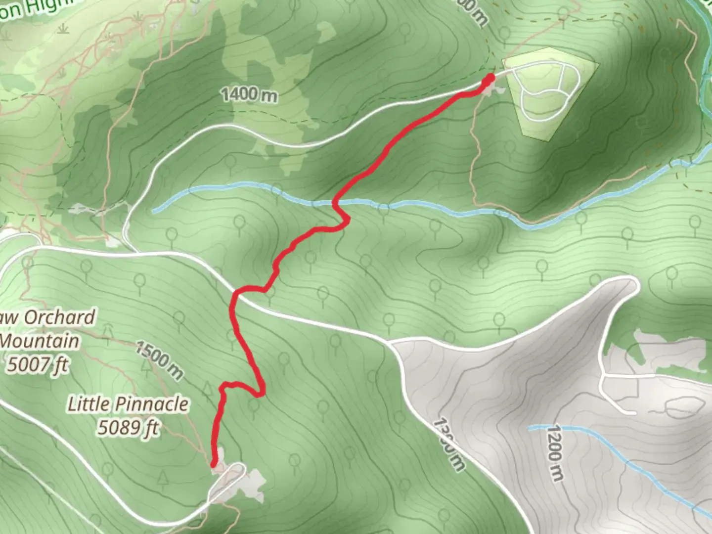 An image depicting the trail Stamper's Branch Trail and its surrounding area.