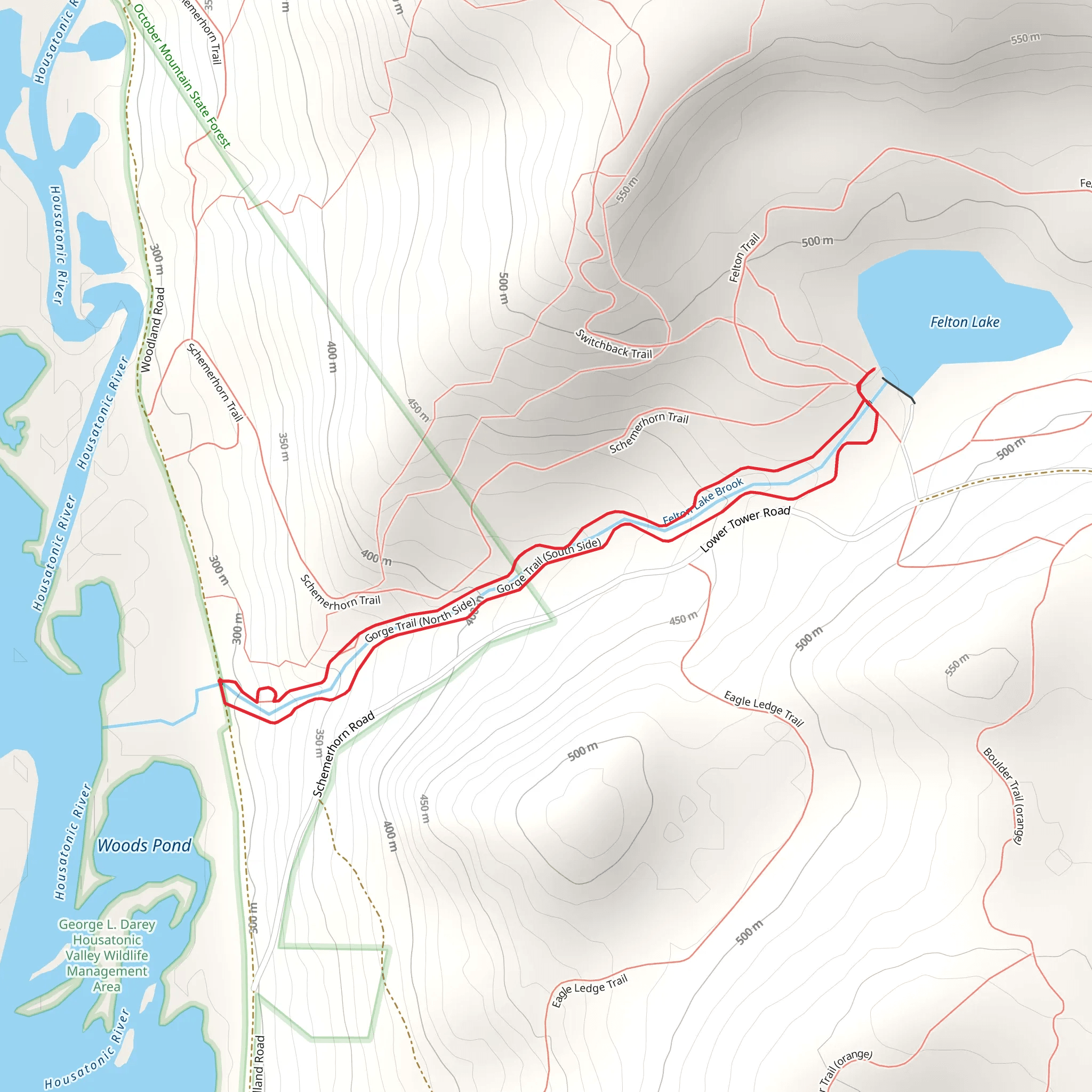 Felton Lake Loop mobile static map