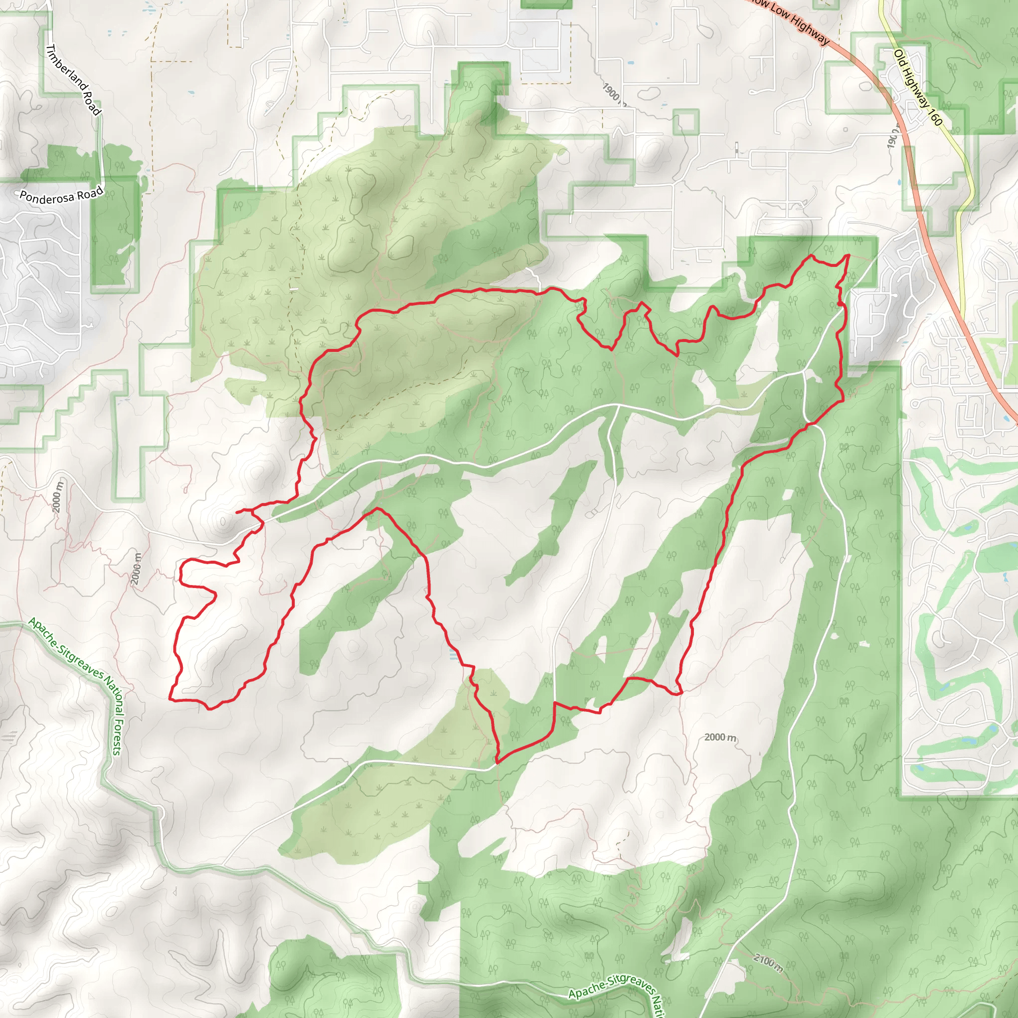 Los Caballos Loop Trail from Joe Tank Road mobile static map