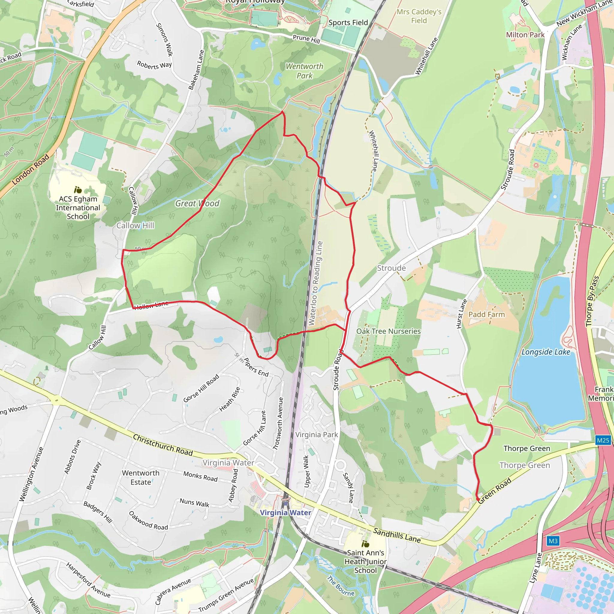 Great Wood Loop mobile static map