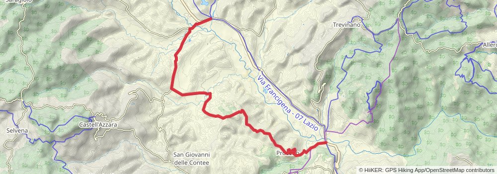 Via Francigena alt 8 Map