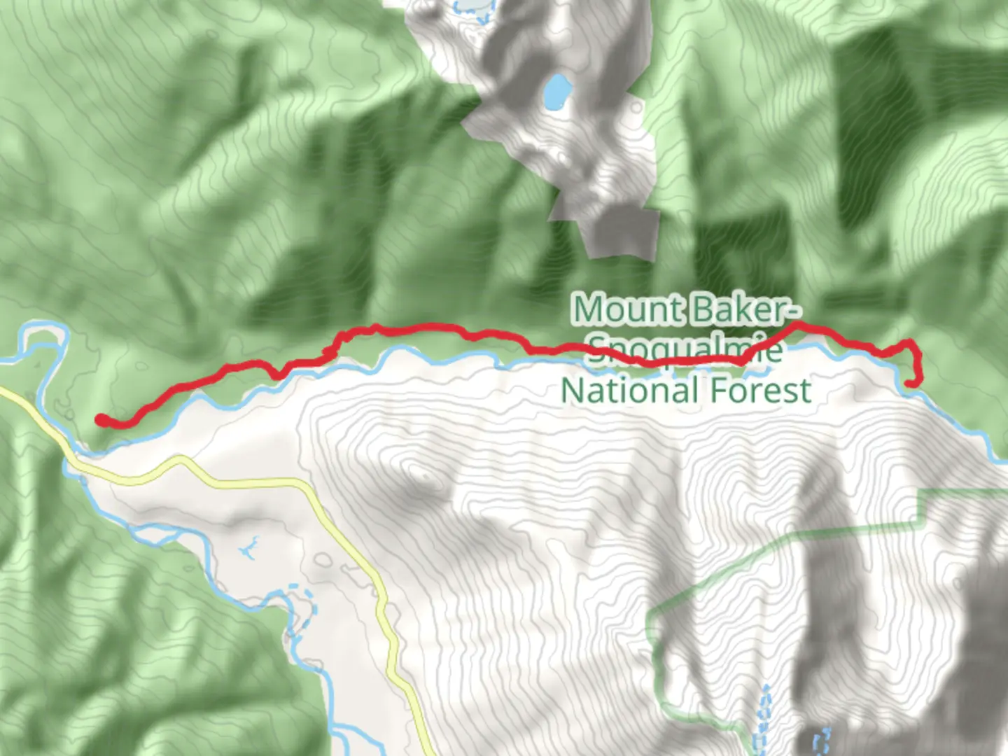 An image depicting the trail White Chuck Bench Trail and its surrounding area.