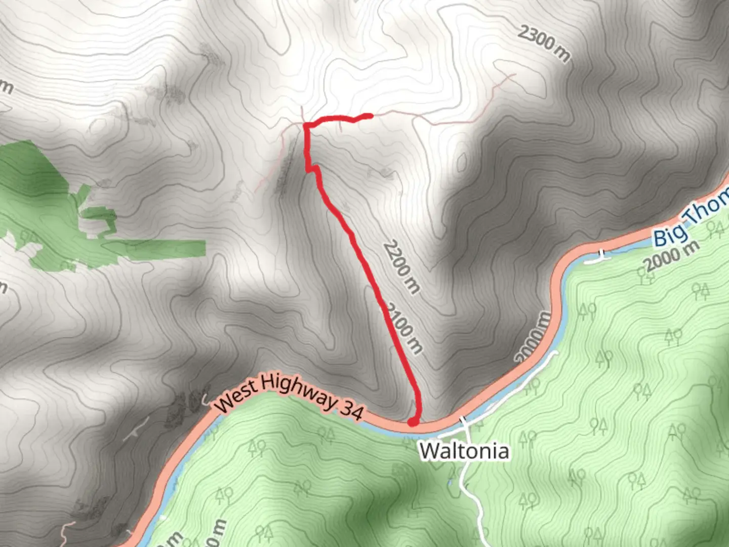An image depicting the trail Sullivan Gulch Trail and its surrounding area.