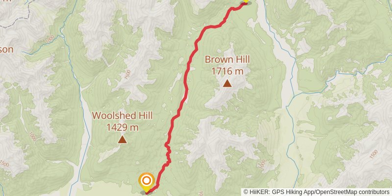 Casey Saddle - Binser Saddle Route stage 1 Map