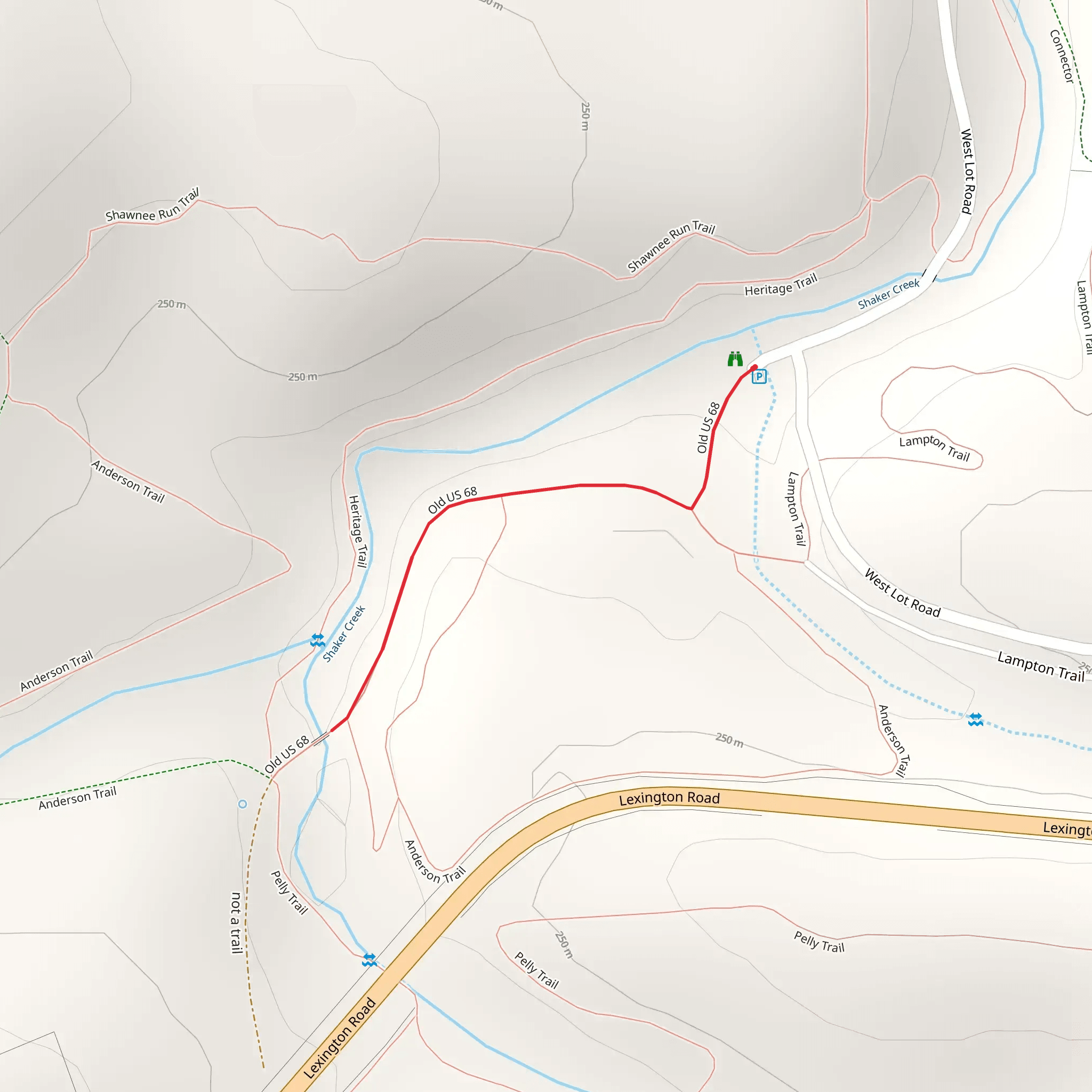 West Lot Road mobile static map