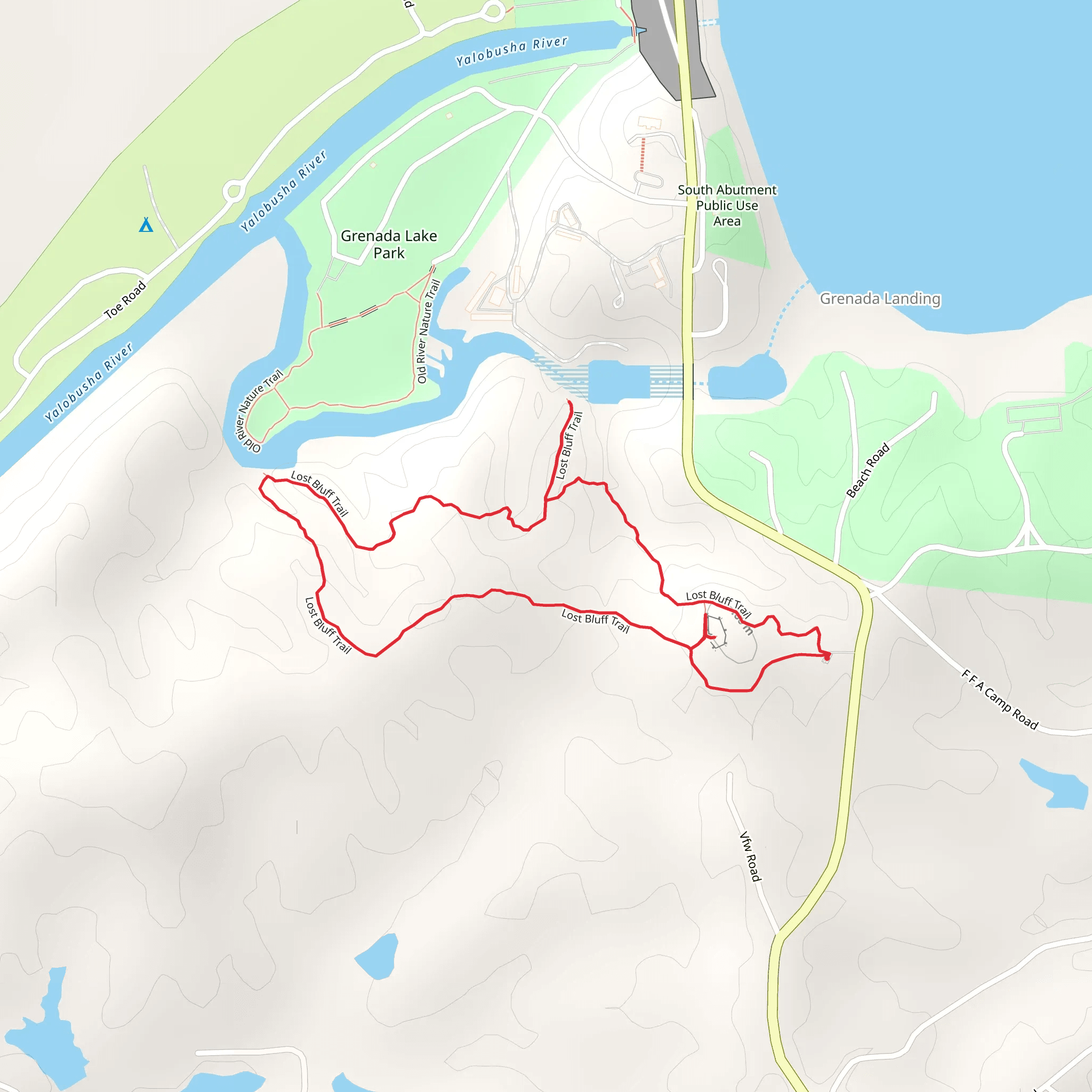 Lost Bluff Loop Trail mobile static map
