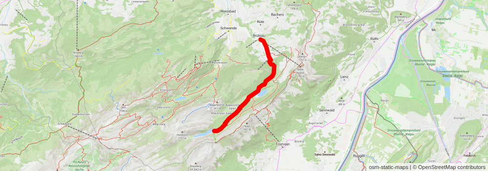 Hoher Kasten - Brülisau Trail stage 2 Map