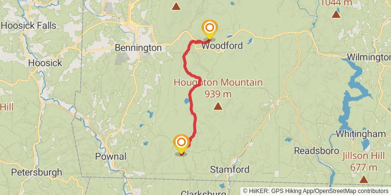Vermont Long Trail stage 2 Map